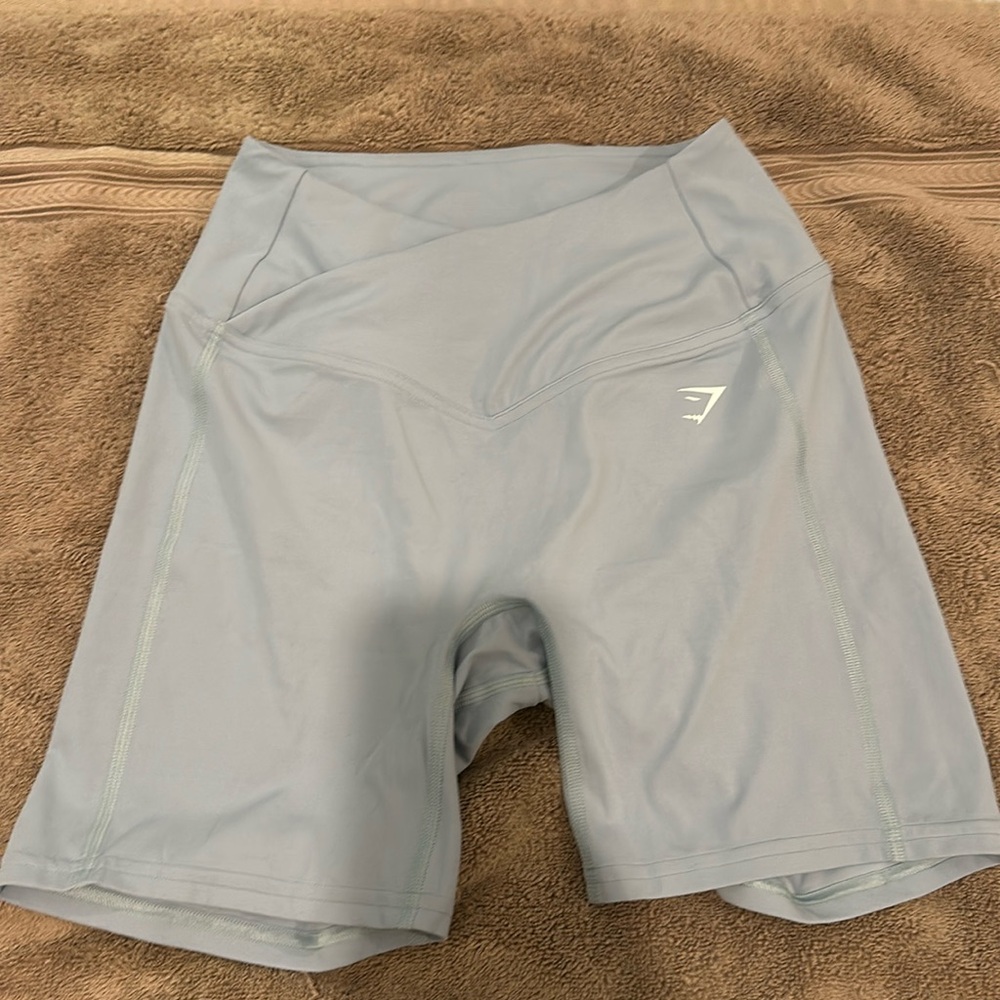 Blue cross gymshark shorts